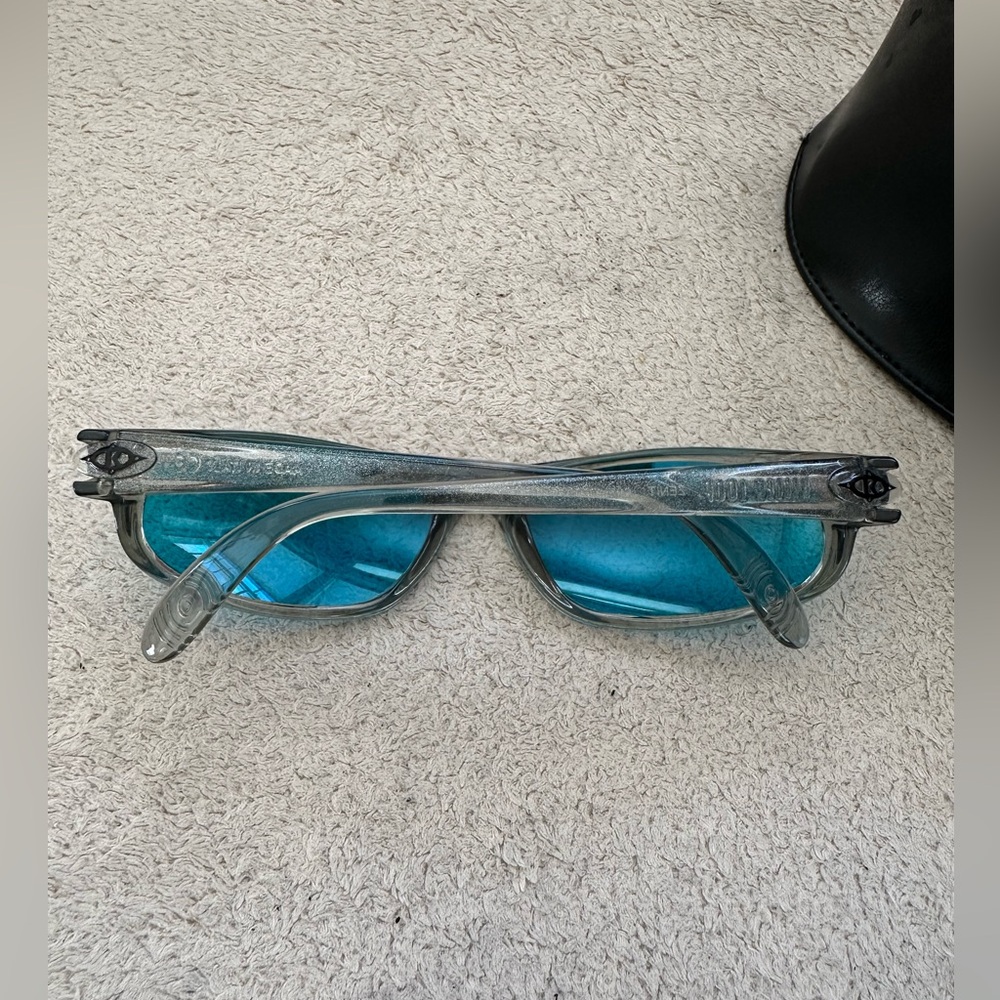 Killer Loop “Zenit” silver/gray metallic unisex Sunglasses with aqua blue lenses - Picture 6 of 8